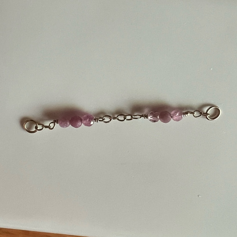 Pink tourmaline chain